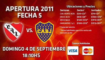 Venta de entradas para el partido contra Boca